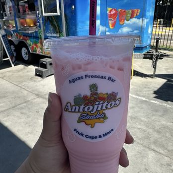 antojitos sinaloa - Large Strawberry Horchata. I love the detail on the straw too - Juice Bars & Smoothies Near Me - Modesto, California antojitos sinaloa - Large Strawberry Horchata. I love the detail on the straw too - Juice Bars & Smoothies Near Me - Modesto, California