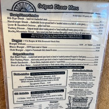 Outpost Restaurant - Menu - American Near Me - West Yellowstone, Montana Outpost Restaurant - Menu - American Near Me - West Yellowstone, Montana