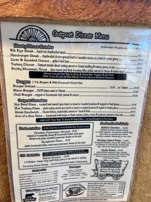 Menu photo 4 Outpost Restaurant West Yellowstone, MT Menu photo 4 Outpost Restaurant West Yellowstone, MT
