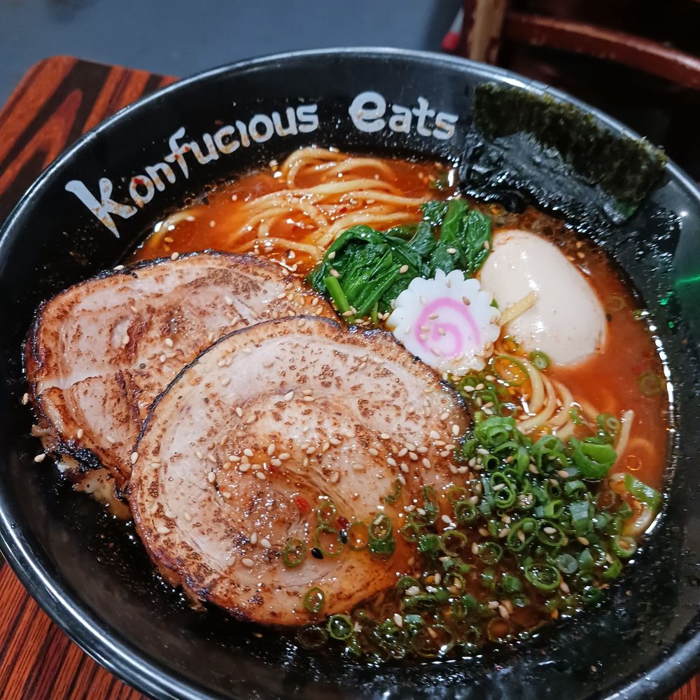 Konfucious Eats - Spicy garlic shoyu Ramen - Ramen Near Me - Modesto, California
