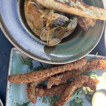 Downriggers - Clams ($26), Fried Calamari ($17) - American Near Me - Friday Harbor, Washington