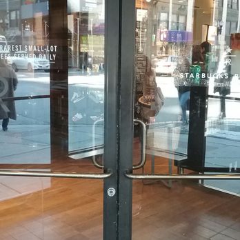 Starbucks - Same here. Every time I come I can't remember to push or pull, but you PUSH. - Coffee & Tea Near Me - Chicago, Illinois Starbucks - Same here. Every time I come I can't remember to push or pull, but you PUSH. - Coffee & Tea Near Me - Chicago, Illinois