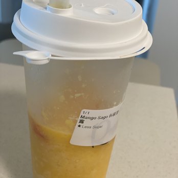 Rui Tea - Mango sago, less sugar - Bubble Tea Near Me - Jersey City, New Jersey Rui Tea - Mango sago, less sugar - Bubble Tea Near Me - Jersey City, New Jersey