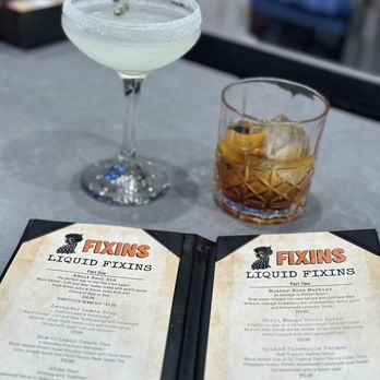 Fixins Soul Kitchen - Lavender Lemon Drop and Old Fashioned - Soul Food Near Me - Tulsa, Oklahoma