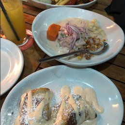 Lomo Saltado, red snapper cebiche, beef and mushroom empanadas. Amazing. Lomo Saltado, red snapper cebiche, beef and mushroom empanadas. Amazing.