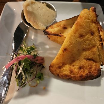 Grace's Table - Iron skillet cornbread with lavender honey butter - New American Near Me - Napa, California Grace's Table - Iron skillet cornbread with lavender honey butter - New American Near Me - Napa, California