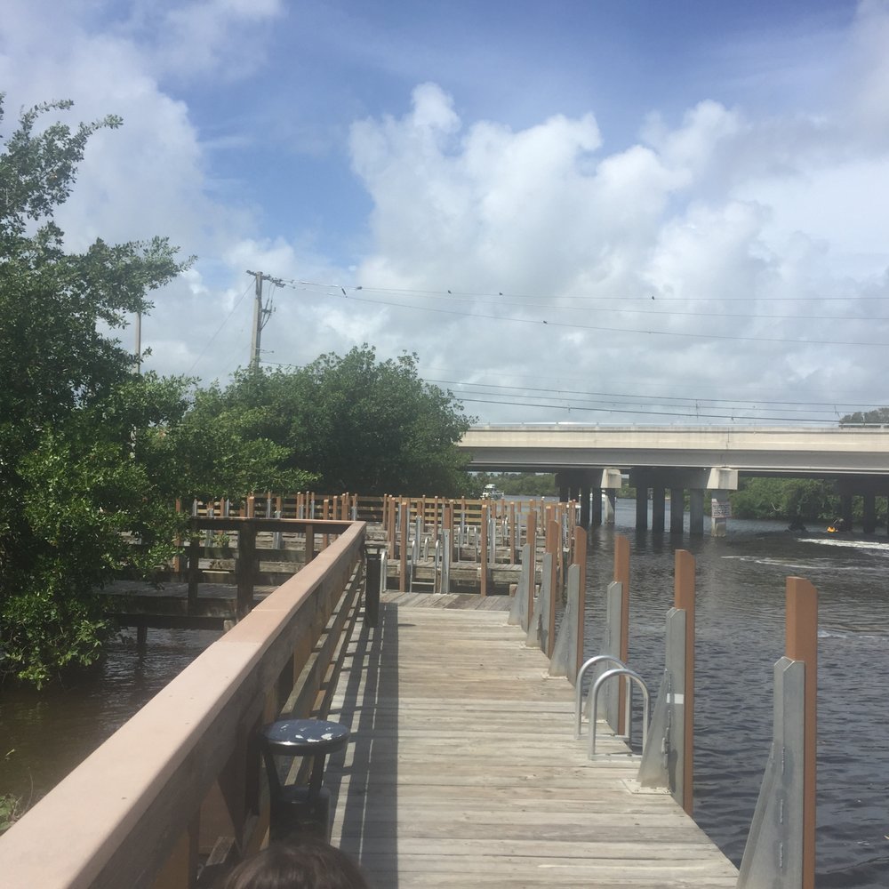 Burt Reynolds Park - long dock along edge of park - Parks Near Me - Jupiter, Florida