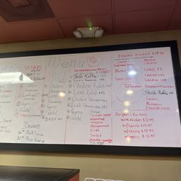 The current menu (October 2023) The current menu (October 2023)