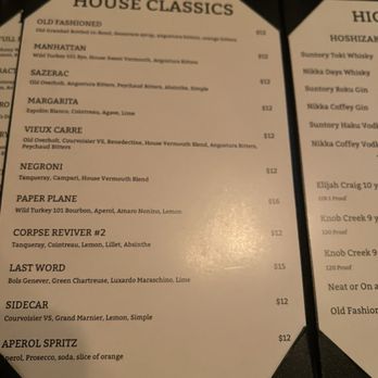 Acacia - Menu - Cocktail Bars Near Me - Pittsburgh, Pennsylvania