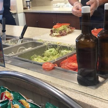 Jersey Mike's Subs - Sandwich prep area. Toppings in the middle of the photo. - Sandwiches Near Me - Fishkill, New York