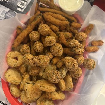 BnR Country - Appetizer sampler. Fried pickles okra & green beans - American Near Me - Mabank, Texas