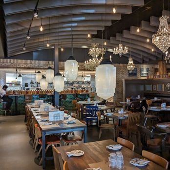 Scaddabush - Dining area with the kitchen at the back - Desserts Near Me - Etobicoke, Ontario