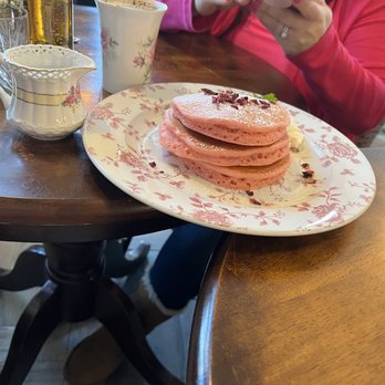 Little Hen - Rose pancakes. So pretty for pics. Taste was not there. Pancakes were not fluffy. - Breakfast & Brunch Near Me - Miami, Florida