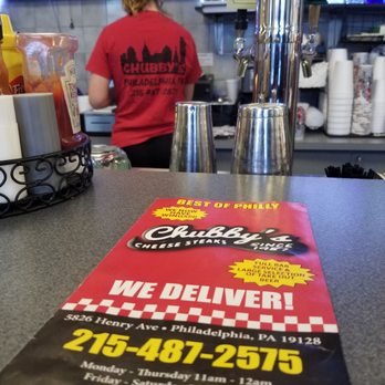 Chubbys Steaks - Menu Cover - Sandwiches Near Me - Philadelphia, Pennsylvania