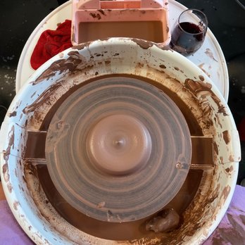 Broad Studios Club House - Wheel setup with clay - Art Classes Near Me - Austin, Texas