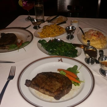 Arroyo Chop House - Ribeye, sauteed spinach, roasted sweet corn & lobster mashed potatoes. GREAT!!! - Steakhouses Near Me - Pasadena, California Arroyo Chop House - Ribeye, sauteed spinach, roasted sweet corn & lobster mashed potatoes. GREAT!!! - Steakhouses Near Me - Pasadena, California