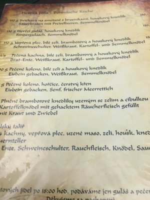 Menu photo 2 U Krale Jiriho Cheb, KA Menu photo 2 U Krale Jiriho Cheb, KA