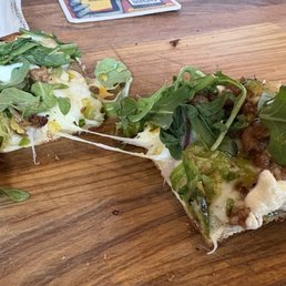 The Harvest Moon flatbread, with added sausage.