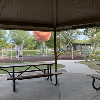 Gum Spring Park - Underneath the shelter with a view of the playground - Parks Near Me Gum Spring Park - Underneath the shelter with a view of the playground - Parks Near Me