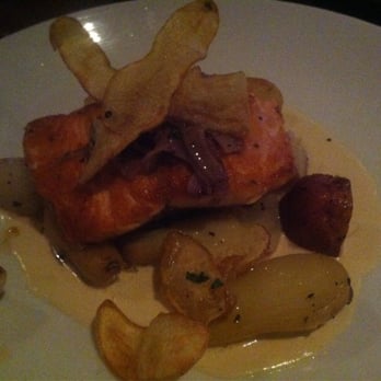 Cincinnati Lager House - Salmon was crisp & tasty. Excellent dish minus the heavy cream & chips. - New American Near Me - Cincinnati, Ohio Cincinnati Lager House - Salmon was crisp & tasty. Excellent dish minus the heavy cream & chips. - New American Near Me - Cincinnati, Ohio
