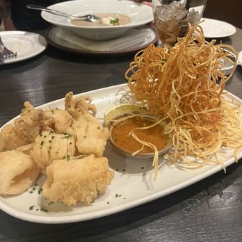 Via Allegro Ristorante - Calamari w angel hair potato - Italian Near Me - Etobicoke, Ontario