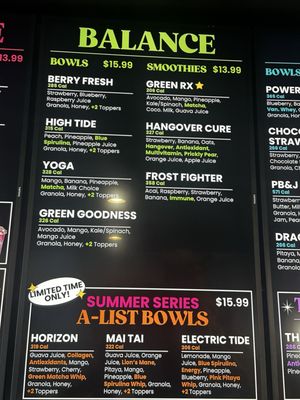 Menu photo 2 Rush Bowls San Diego, CA
