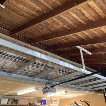 CDR Overhead Storage - Looking right, two 4 x 8 racks - Home Organization Near Me