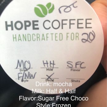 Hope Coffee - This is my FAVORITE coffee drink at Hope coffee. Made this up myself and it turned out to be an OFTEN craving for me. - Coffee & Tea Near Me - Sunnyvale, Texas