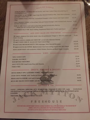 Menu photo 1 Jack Mytton Inn Oswestry, SHR Menu photo 1 Jack Mytton Inn Oswestry, SHR