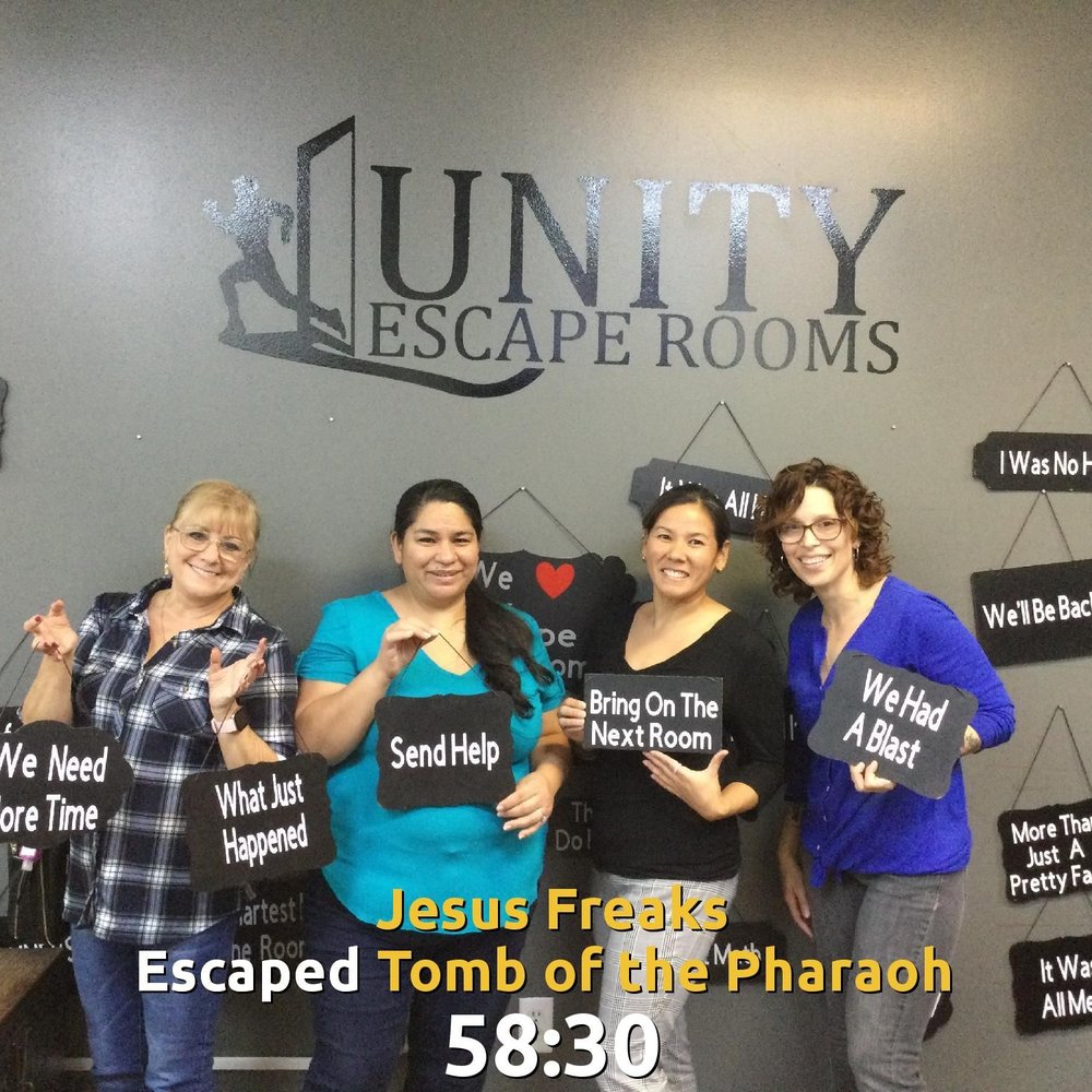 Unity Escape Rooms - Rancho Cucamonga Jesus Freaks! We had a blast! - Escape Games Near Me - Rancho Cucamonga, California Unity Escape Rooms - Rancho Cucamonga Jesus Freaks! We had a blast! - Escape Games Near Me - Rancho Cucamonga, California