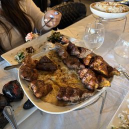 Filet mignon, chicken and lamb!