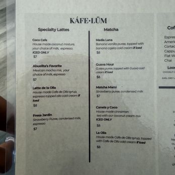 Kafe-Lum - Menu - Coffee & Tea Near Me - Chula Vista, California Kafe-Lum - Menu - Coffee & Tea Near Me - Chula Vista, California
