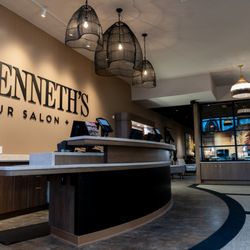 Kenneth's Salon + Spa - Welcoming front desk in Hilliard, Ohio for head spa treatments, facials, and relaxing, luxury hair services.