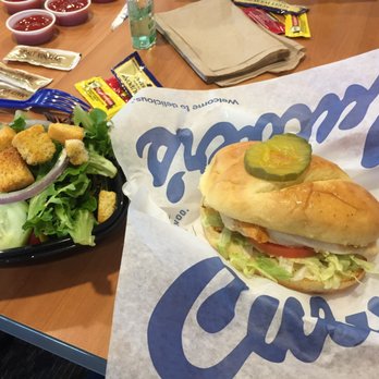 Culver's - Grilled chicken sandwich with side salad. - Burgers Near Me - Port Orange, Florida Culver's - Grilled chicken sandwich with side salad. - Burgers Near Me - Port Orange, Florida