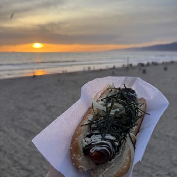 JAPADOG California - Kurobuta Terimayo Dog with the sunset - Japanese Near Me - Santa Monica, California JAPADOG California - Kurobuta Terimayo Dog with the sunset - Japanese Near Me - Santa Monica, California