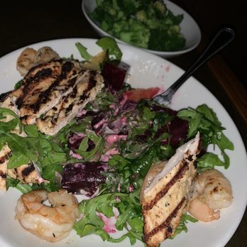 The Publick House - Beet Salad, chicken & shrimp w. broccoli. - Pubs Near Me - Brookline, Massachusetts