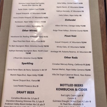 Cafe Cruz - Very nice wine list - Seafood Near Me - Soquel, California