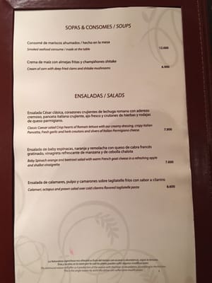 Menu photo 2 El Cid Santiago, RM Menu photo 2 El Cid Santiago, RM