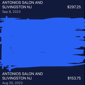 Antonio's Salon and Spa - Deposit charge and haircut charge. - Hair Salons Near Me - Livingston, New Jersey Antonio's Salon and Spa - Deposit charge and haircut charge. - Hair Salons Near Me - Livingston, New Jersey