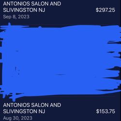 Antonio's Salon and Spa - Deposit charge and haircut charge.