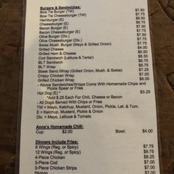 Bow Tie Tavern - Menu 6-21-20
