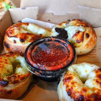 Blaze Pizza - a box of mini pizzas with sauce - Salad Near Me - Boston, Massachusetts