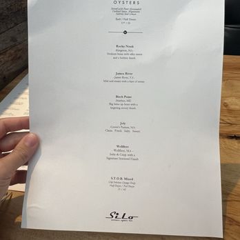 Silo Terrace Oyster Bar - Oyster menu - Cocktail Bars Near Me - San Antonio, Texas
