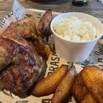 Viva Chicken - 1/2 Chicken with 2 Sides. Corn salad. Plantains. - Peruvian Near Me - St. George, Utah Viva Chicken - 1/2 Chicken with 2 Sides. Corn salad. Plantains. - Peruvian Near Me - St. George, Utah