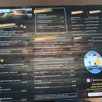 Alta Vaca Grill Argentinean Steakhouse - Menu - Steakhouses Near Me - Davie, Florida