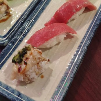 Sushi Spot - A closer look at 4 Way Tuna 1. Toro 2. Chu-Toro 3. Tuna 4. Negi-Toro - Sushi Bars Near Me - Tarzana, California Sushi Spot - A closer look at 4 Way Tuna 1. Toro 2. Chu-Toro 3. Tuna 4. Negi-Toro - Sushi Bars Near Me - Tarzana, California