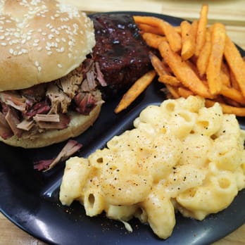 Pork On A Fork - brisket sandwich and two ribs - Barbeque Near Me - Phoenix, Arizona Pork On A Fork - brisket sandwich and two ribs - Barbeque Near Me - Phoenix, Arizona