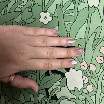 Milavu Nail Studio - Light pink cat eye with star design by Sue - Nail Salons Near Me - Orange, California Milavu Nail Studio - Light pink cat eye with star design by Sue - Nail Salons Near Me - Orange, California