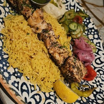 Clio - Salmon kabob - Mediterranean Near Me - Omaha, Nebraska