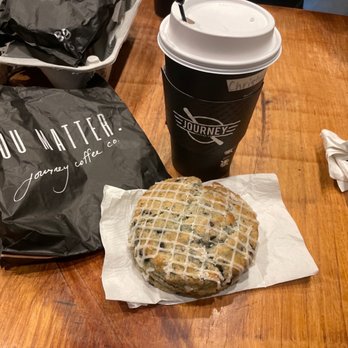 Journey Coffee - Blueberry scones and Lavender latte. - Coffee & Tea Near Me - Vacaville, California